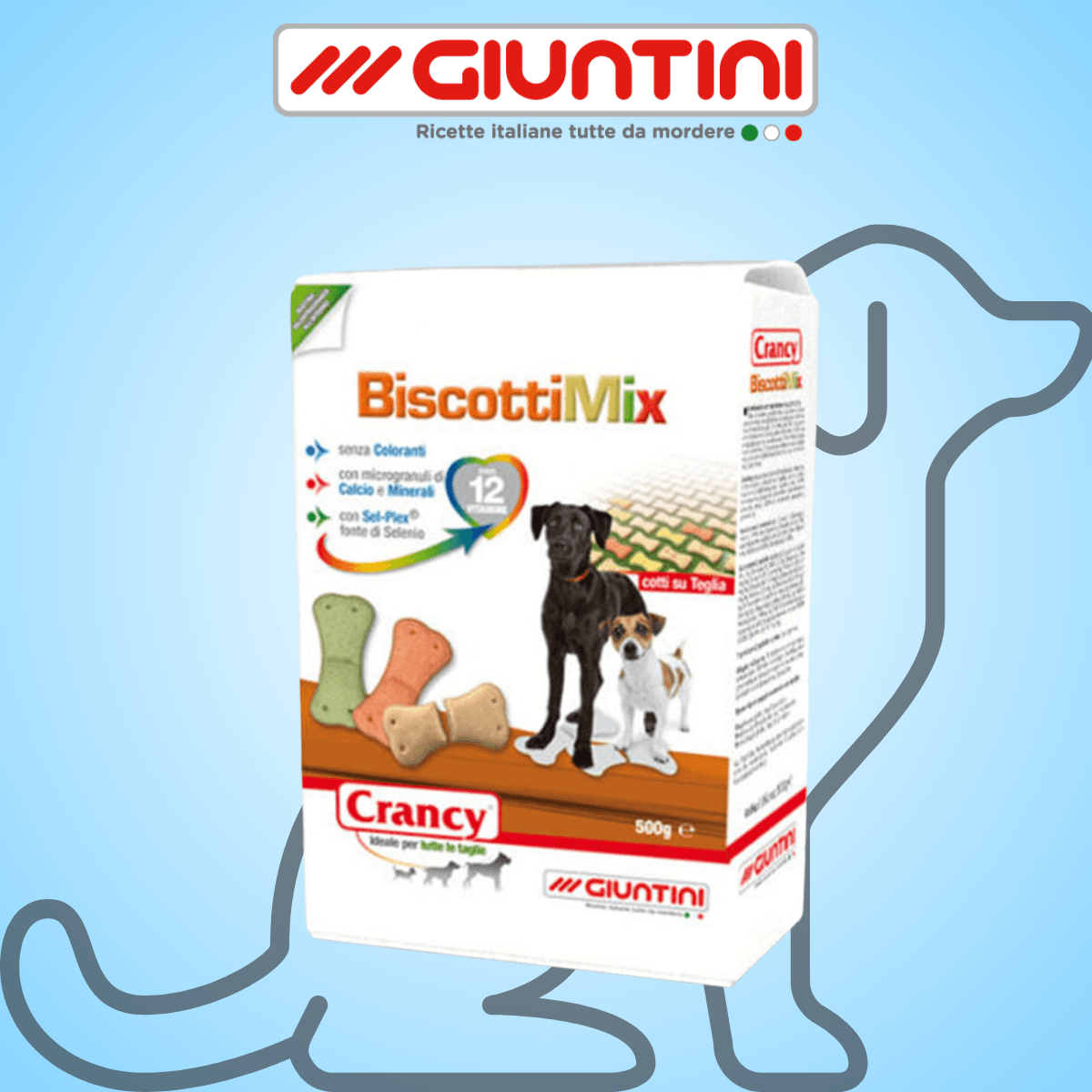 GIUNTINI CRANCY BISCOTTI MIX 500GM — view 2