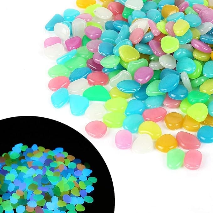 WP0009 Luminous Stones for Outdoor Walkways Garden Fish Tank Décor 100pcs per bag — view 2