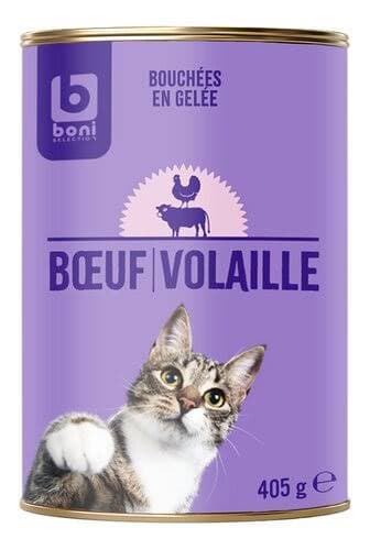 BONI CAT BEEF&POULTRY JELLY 405GM